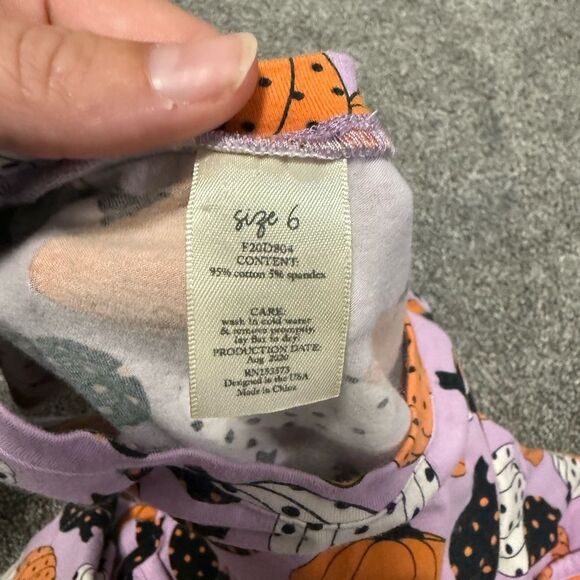 Eleanor Rose Purple Pumpkin Print Twirl Dress Sz 6 - Picture 6 of 6